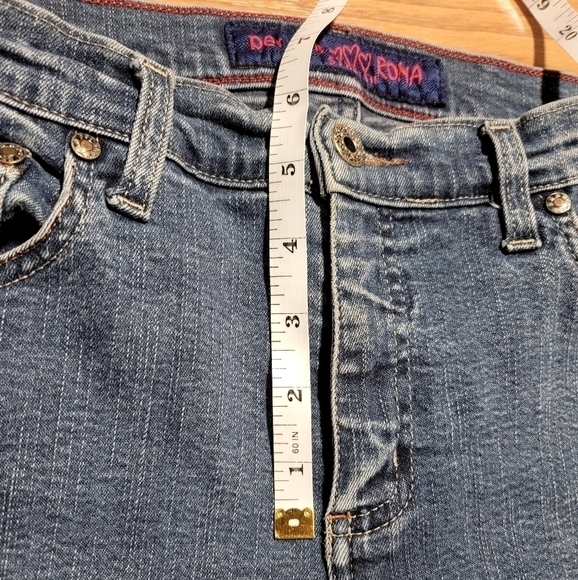 𝅺Marks & Spencer Per Una Roma Dark Blue Denim Bootcut Jeans Size 12 - Picture 6 of 13